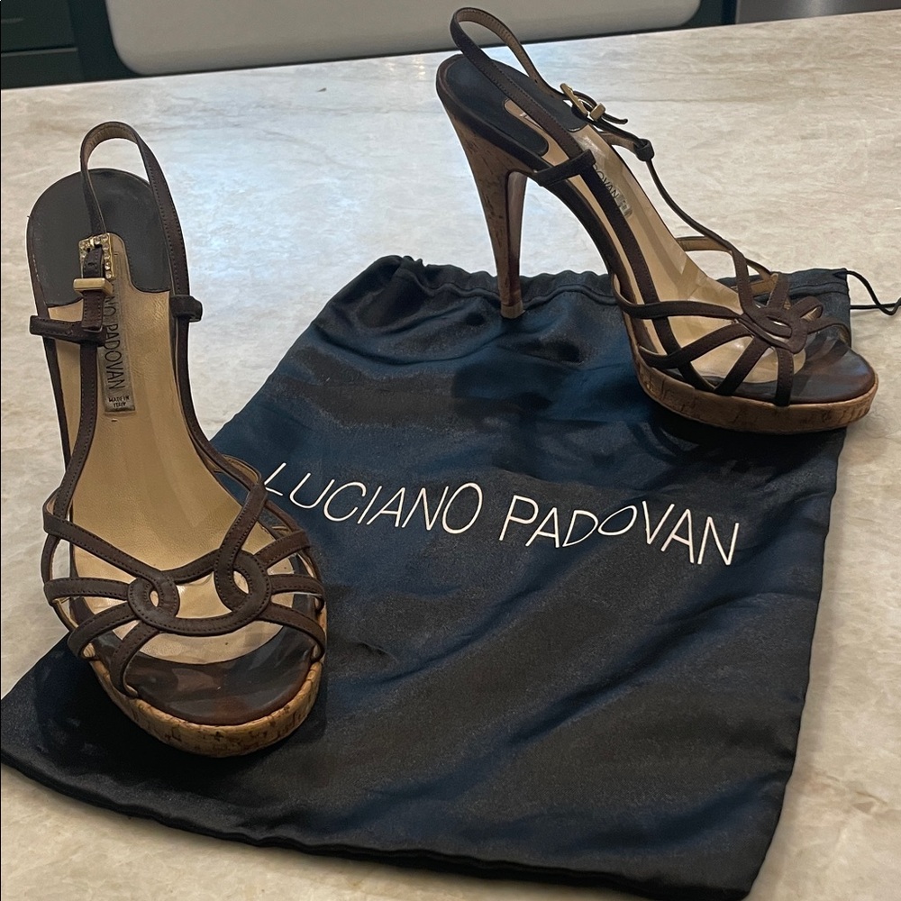 Dark Brown Strappy Heels